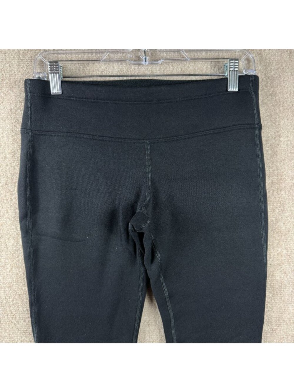 Athleta Polartec Power Stretch Tight Fleece Lined Leggings Black Small Running - Picture 2 of 13